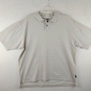 Adidas Climalite Mens XL Golf Polo Shirt Beige Short‎ Sleeve Shirt